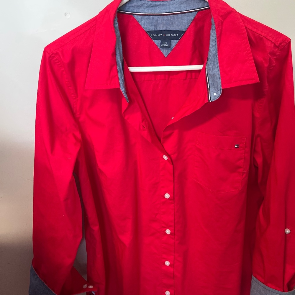 Red blouse